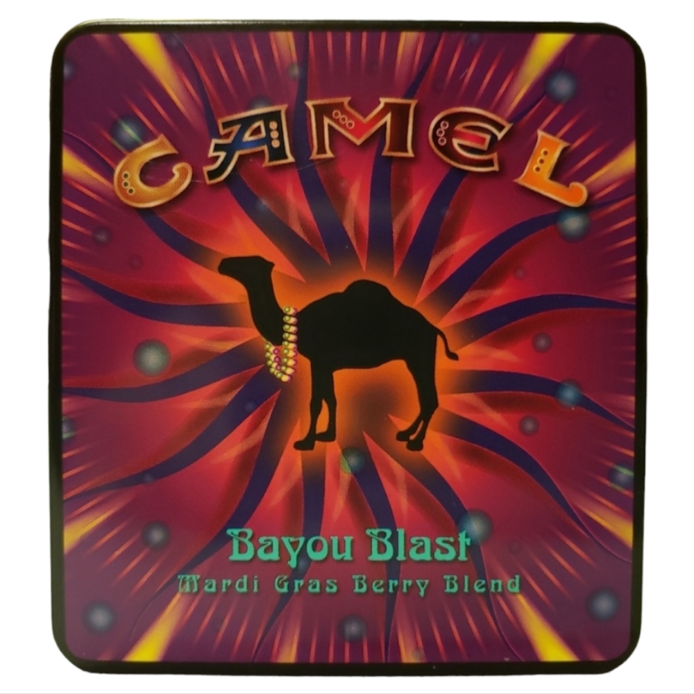 Vtg R.J.Reynolds Tobacco Tin 20 Class A Camel Cigarettes Bayou Blast Stash Box